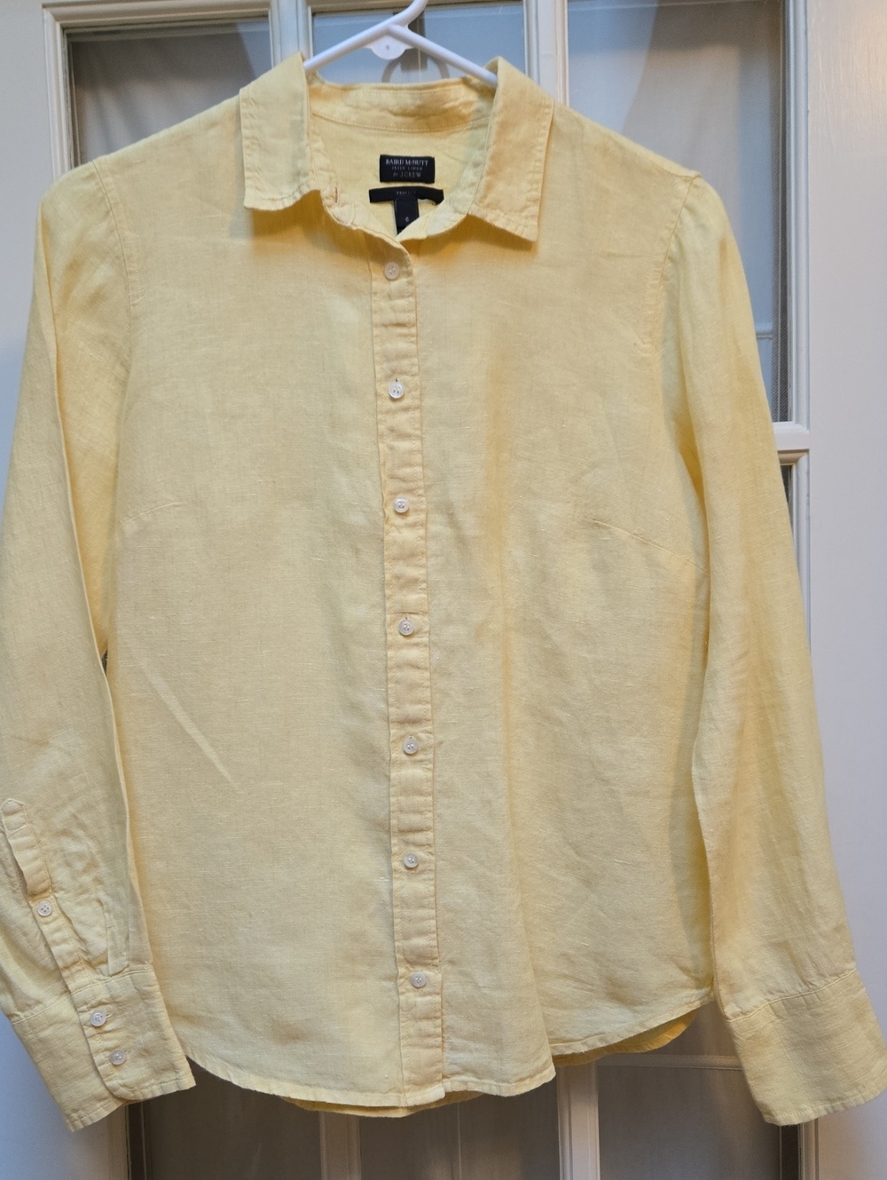 J. Crew Irish Linen Button-Down Shirt In Yellow